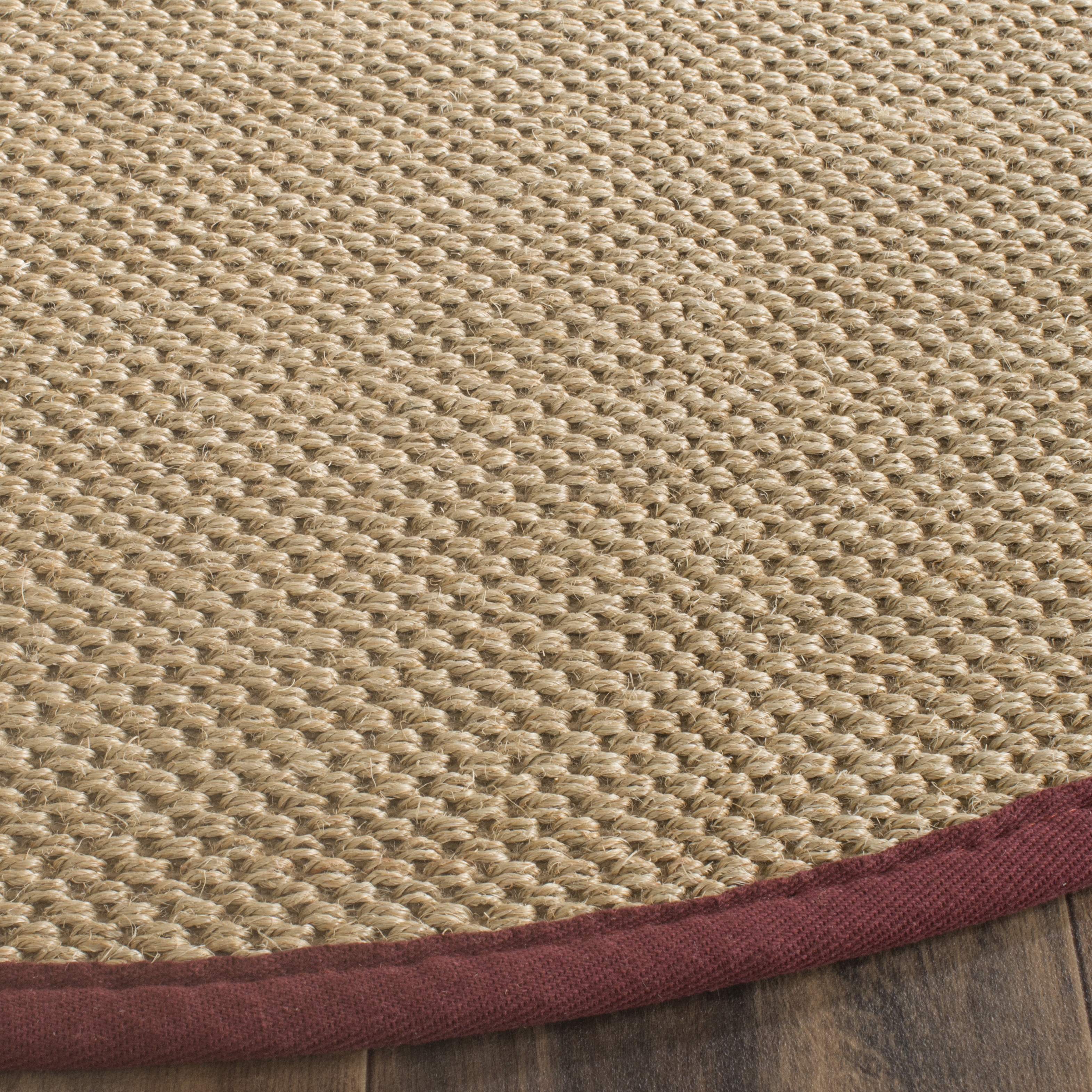 Arlo Home Woven Area Rug, NF141D, Maize/Burgundy,  4' X 4' Round - Image 2