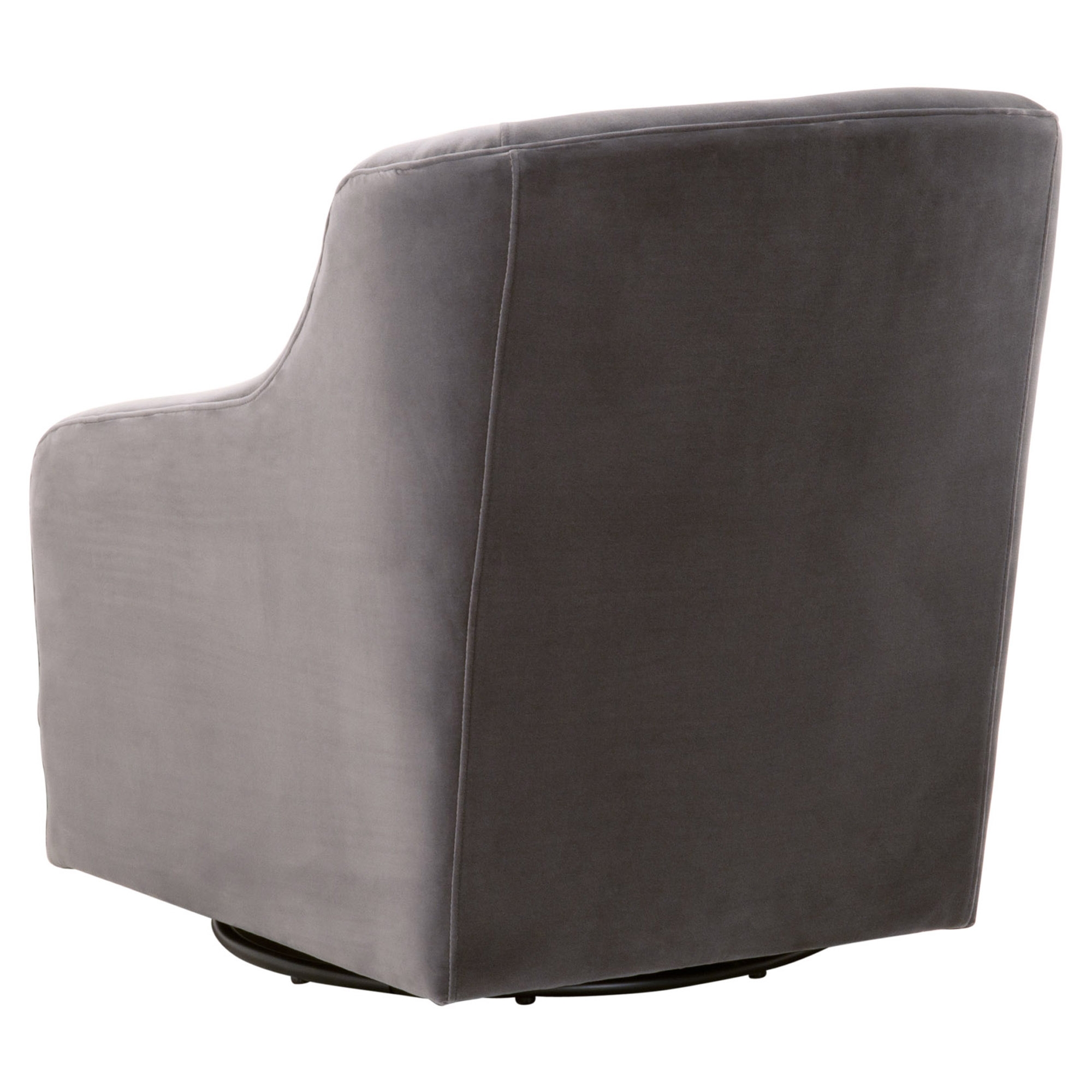 Mona Swivel Club Chair, Dark Dove Velvet - Image 3