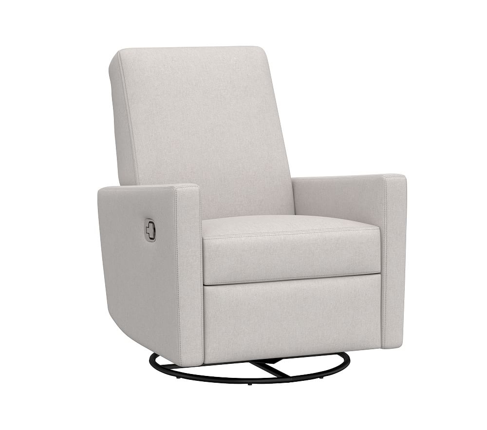 Phoenix Manual Swivel Glider & Recliner, Performance Brushed Chenille, Dove - Image 0
