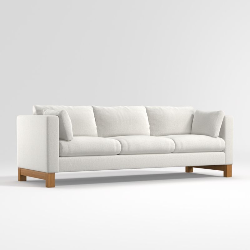 Pacific 3-Seat Track Arm Grande Sofa with Wood Legs, Bliss Cloud - Image 3