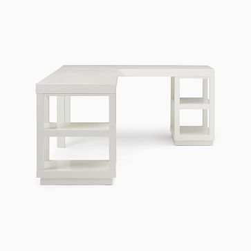 We Parsons Collection We White Pack L Shaped Desk 2 Desktops And 2 Small Open File And 2 Legs - Image 3