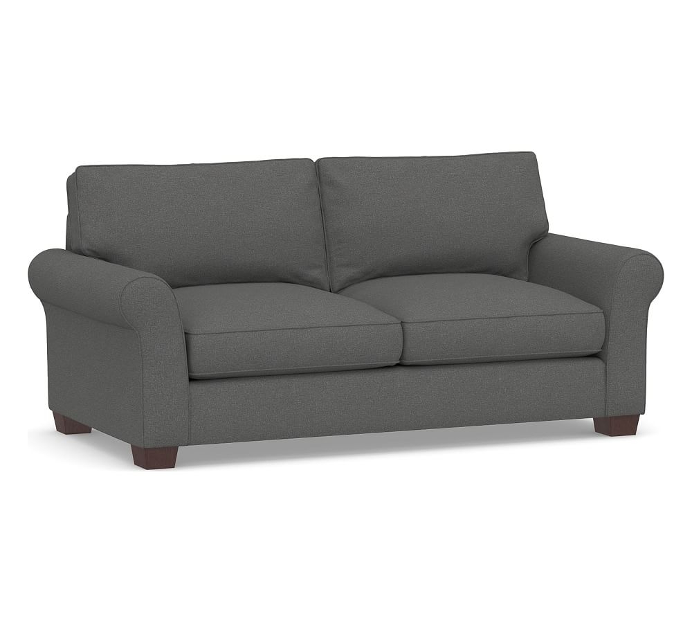 PB Comfort Roll Arm Upholstered Sofa 82", Down Blend Wrapped Cushions, Park Weave Charcoal - Image 0