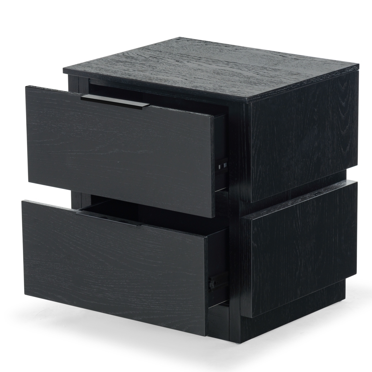 Titus 2 Drawer Nightstand - Black - Image 6