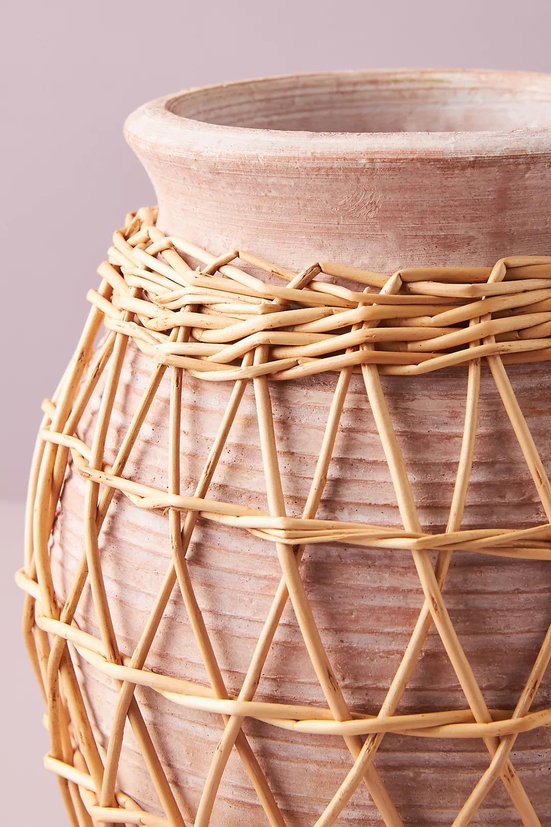 Willow Decorative Vase, Pink, Medium - Image 1