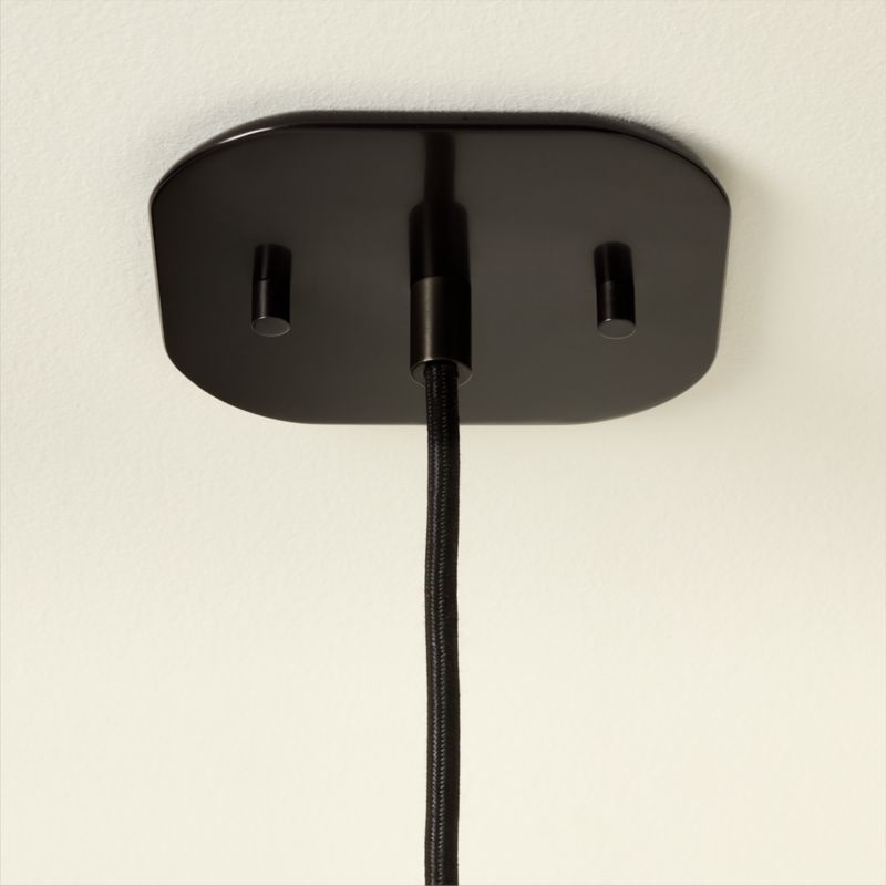 Halen Blackened Brass Pendant Light with Clear Glass Shade - Image 2