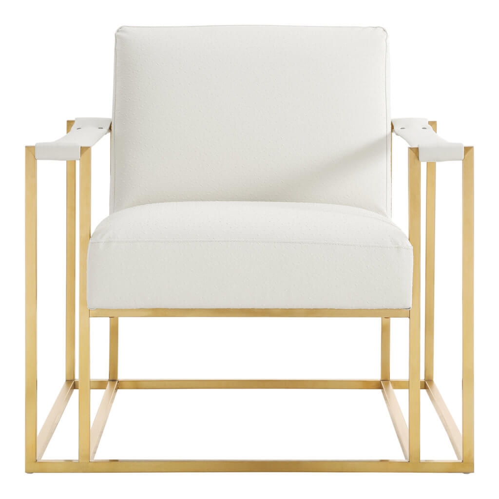 Billy Ostrich Print Chair, Cream - Image 3