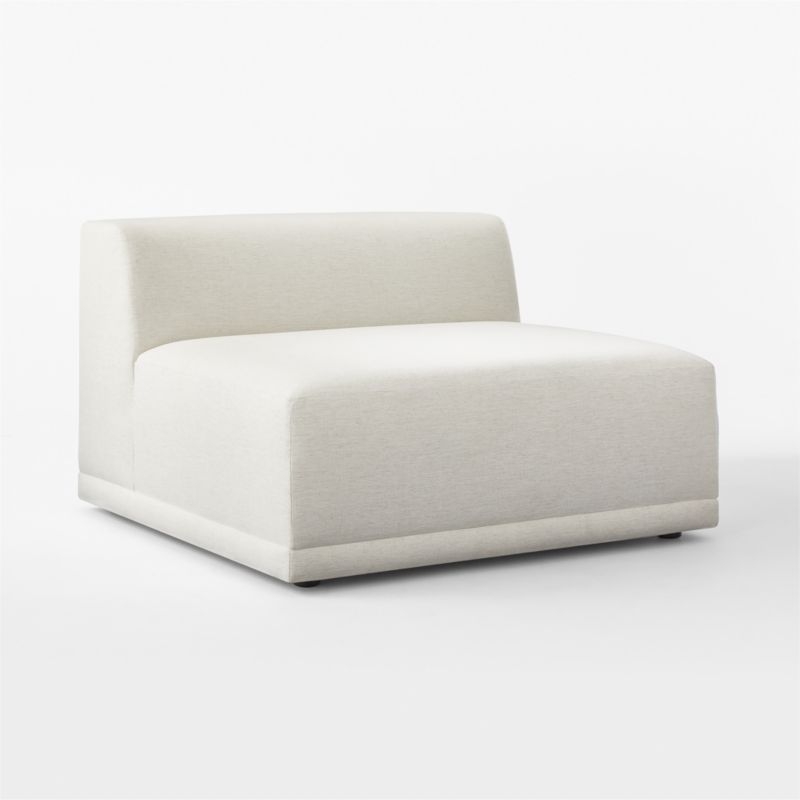 Faible White Performance Fabric Armless Chair - Image 2
