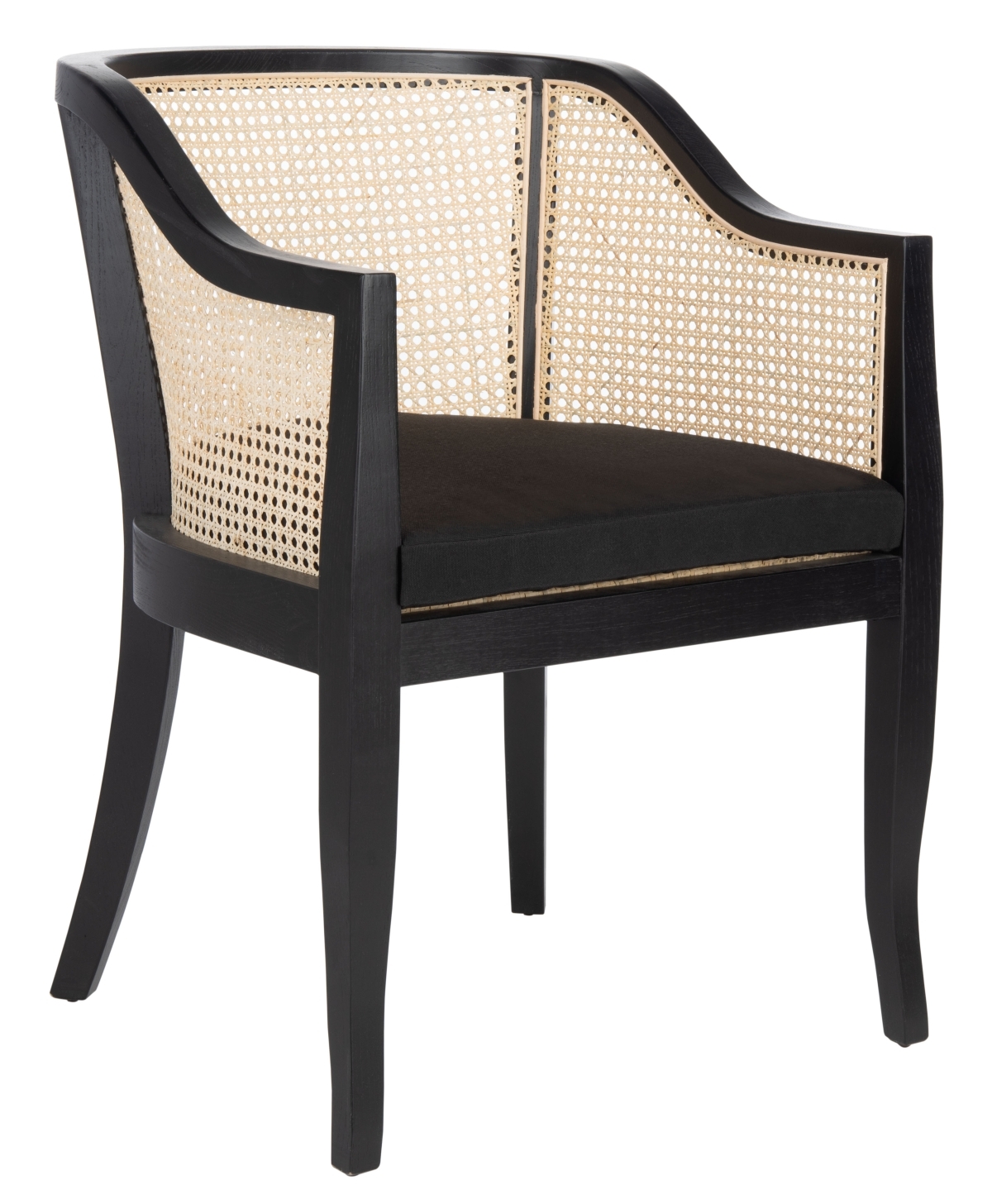 Rina Cane Dining Chair - Black/Natural - Image 0
