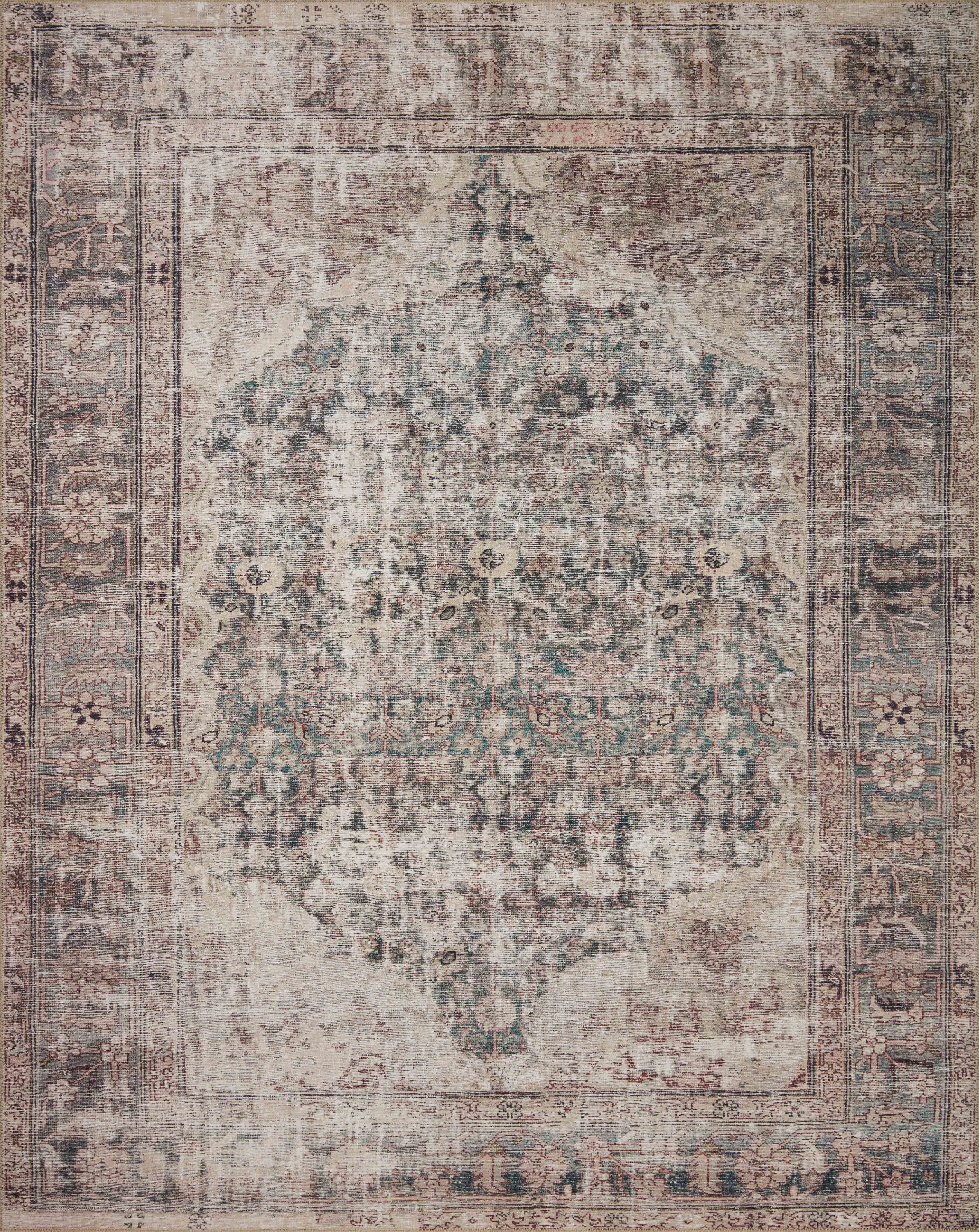 Amber Lewis x Loloi Georgie Lagoon / Beige 3'-0" x 12'-0" - Image 0
