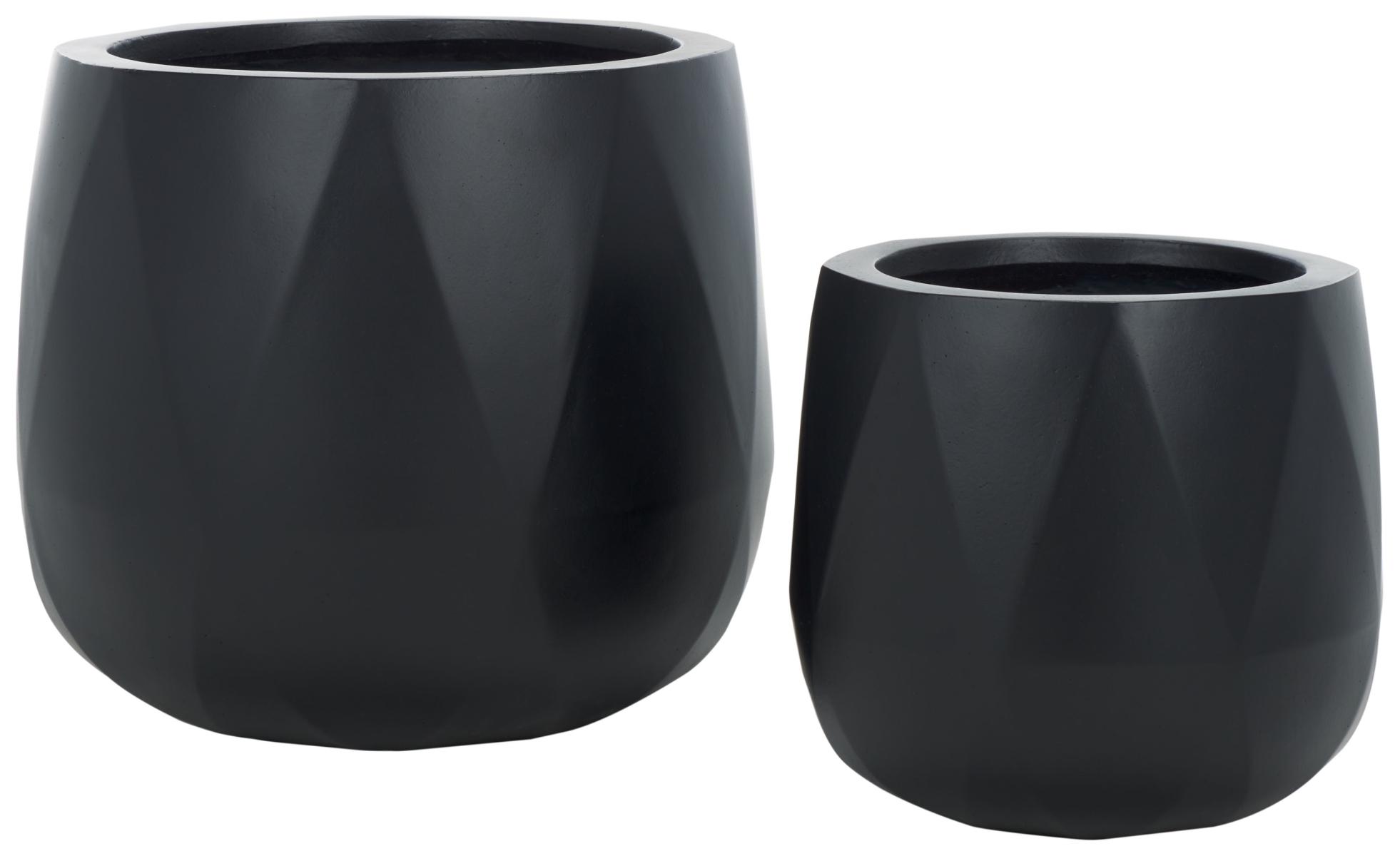Indoor-Outdoor Kane Planter Pot - Black - Safavieh - Image 0