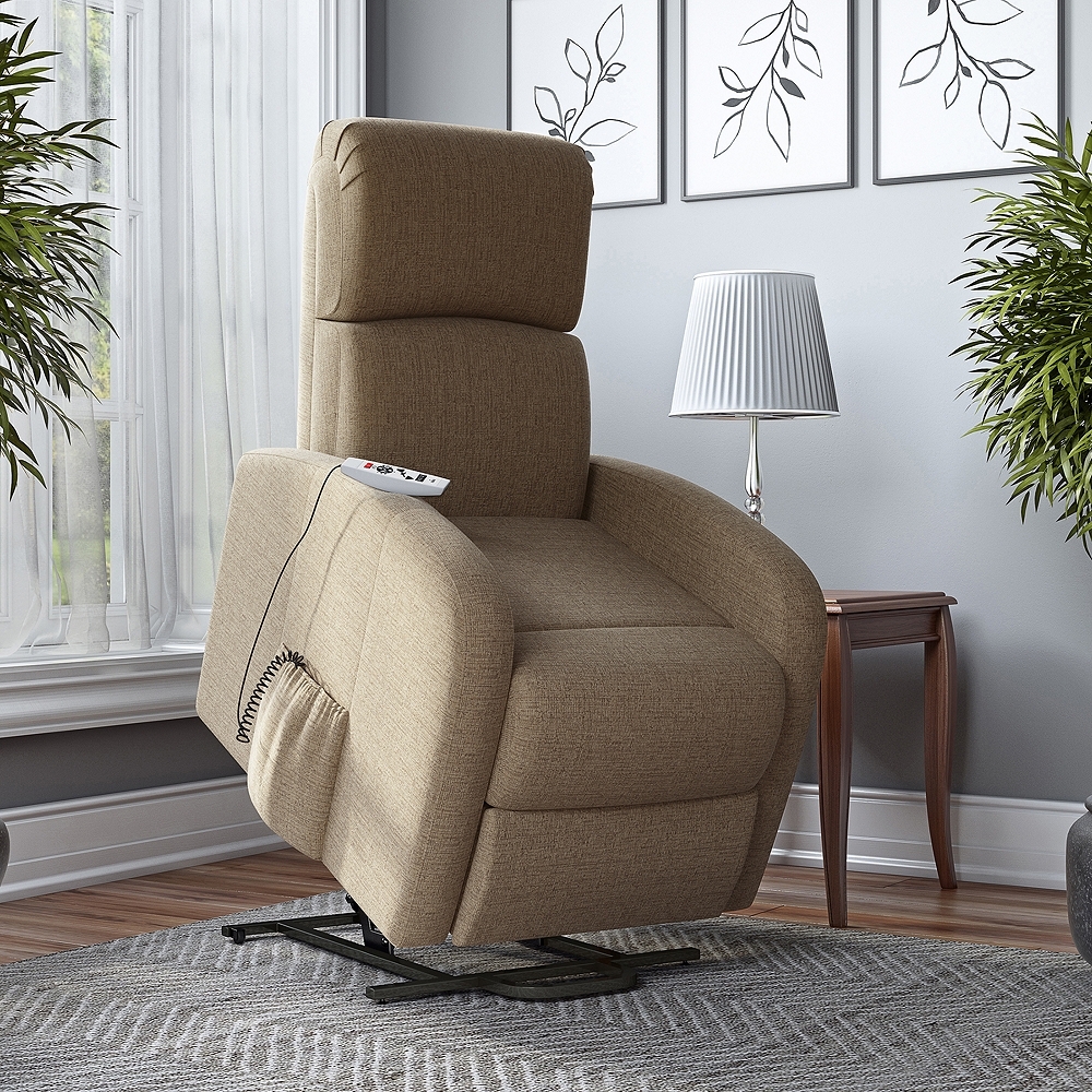 ProLounger Recline Lift Chair with Heat Massage in Tan - Style # 93N60 - Image 0