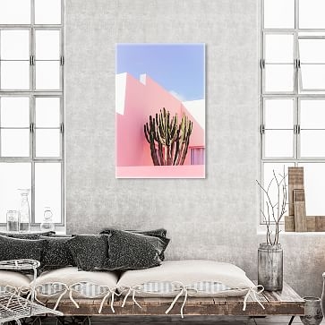 Oliver Gal Saguaro Pink Architecture 24x36 Pink Framed Art - Image 2