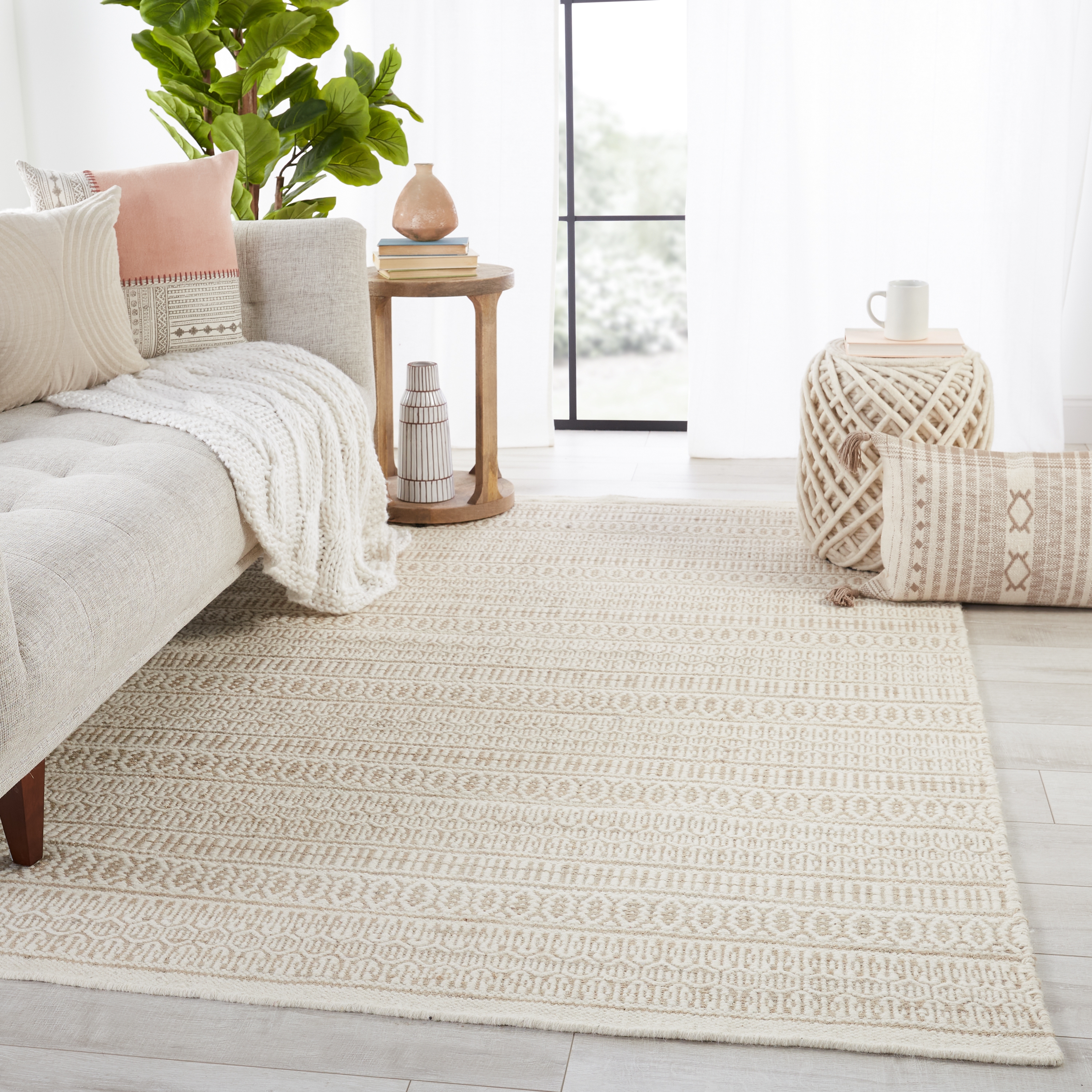Galway Natural Trellis Ivory/ Cream Area Rug (8'X10') - Image 4