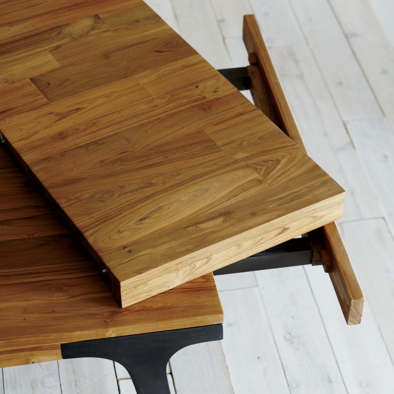 Lakin 81"-119" Teak Extendable Dining Table - Image 5