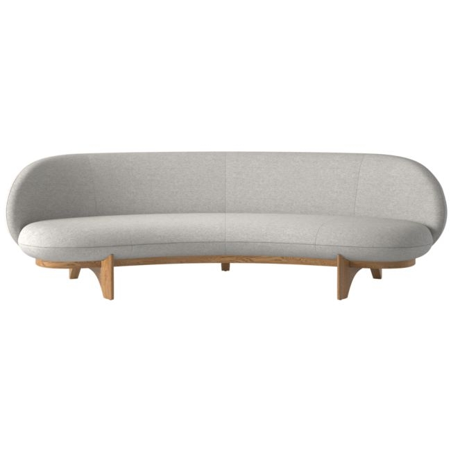 Newt 97" Curved Sofa Hatch Platinum - Image 0