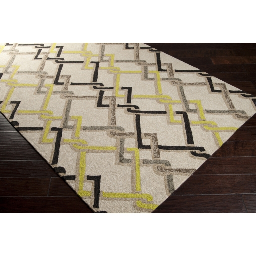 Rain Beige Outdoor 2'6" x 8' Handmade Rug - Image 1