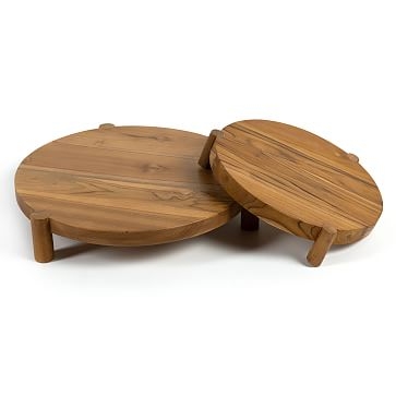 Peche Outdoor Small Tray - Natural Teak - Image 1