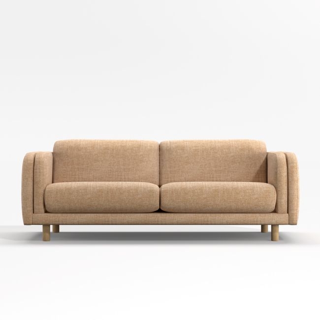 Pershing Curved-Arm 79" Sofa, Rust - Image 0