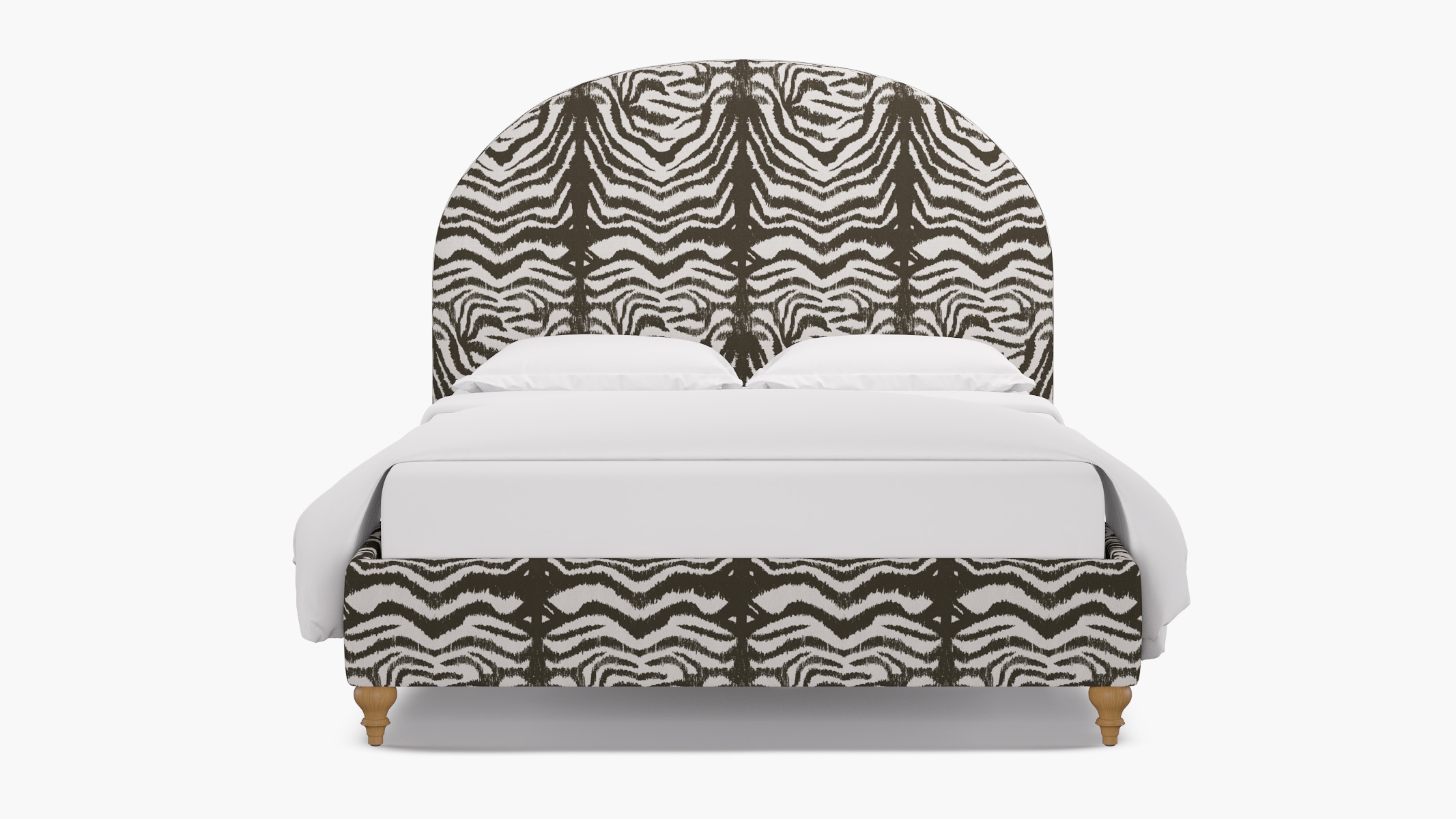 Demilune Bed, Zebra, Natural Traditional Turned Leg, Twin - Image 0
