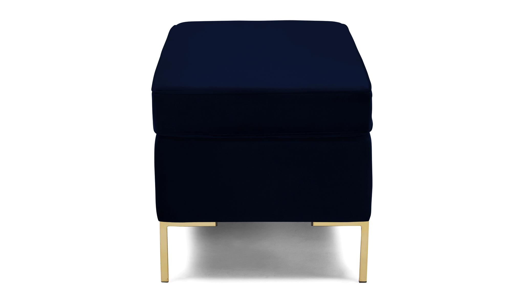 Blue Dee Mid Century Modern Bench with Storage - Royale Cobalt - Image 3