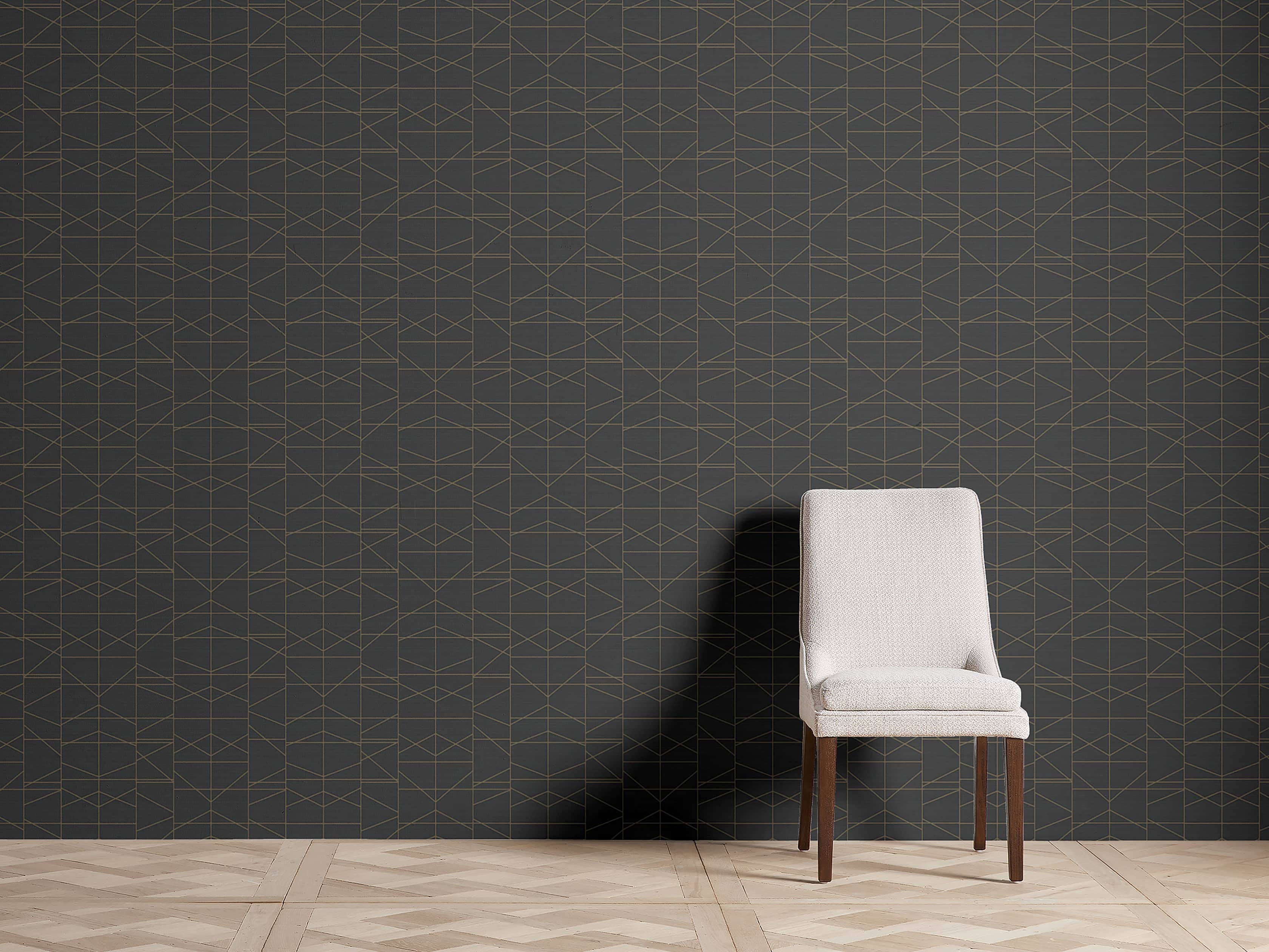 Urbana Wallpaper in Yellow  Black & Gold - Image 1