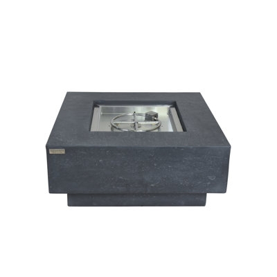 Manhattan 36" Square Concrete Outdoor Fire Pit by Elementi Fire - Image 0