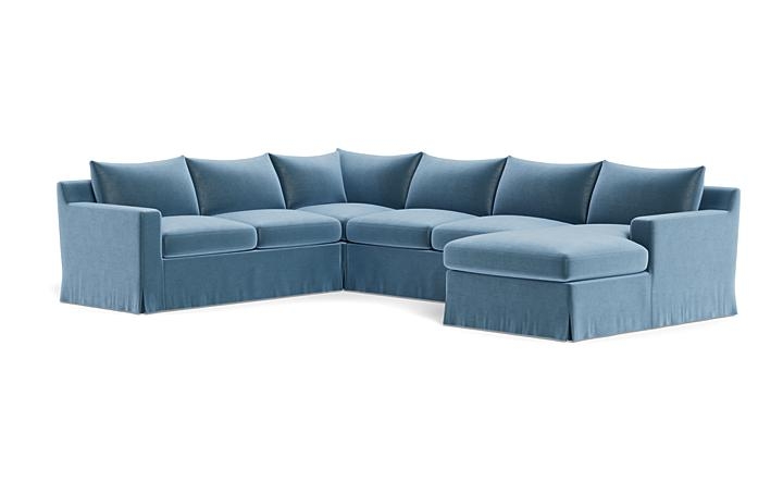 Sloan Slipcovered 4-Piece Corner Sectional Sofa with Right Chaise - Image 2