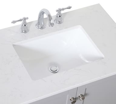 White Moro Single Sink Vanity, 30" - Image 1