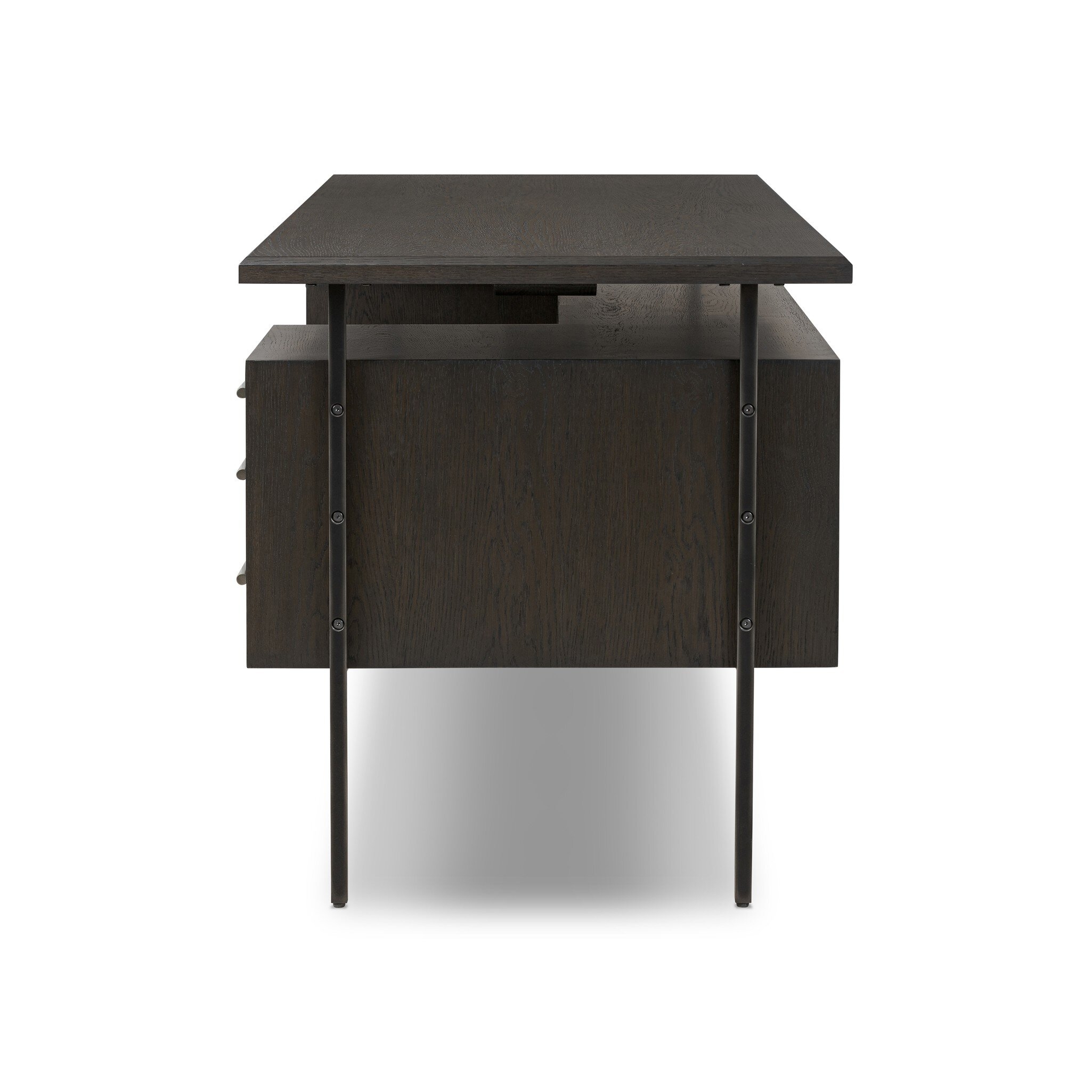 Lauren Desk - Charcoal Oak Resawn Veneer - Image 2