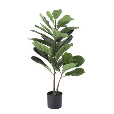 34" Artificial Fig Tree in Pot - Image 0