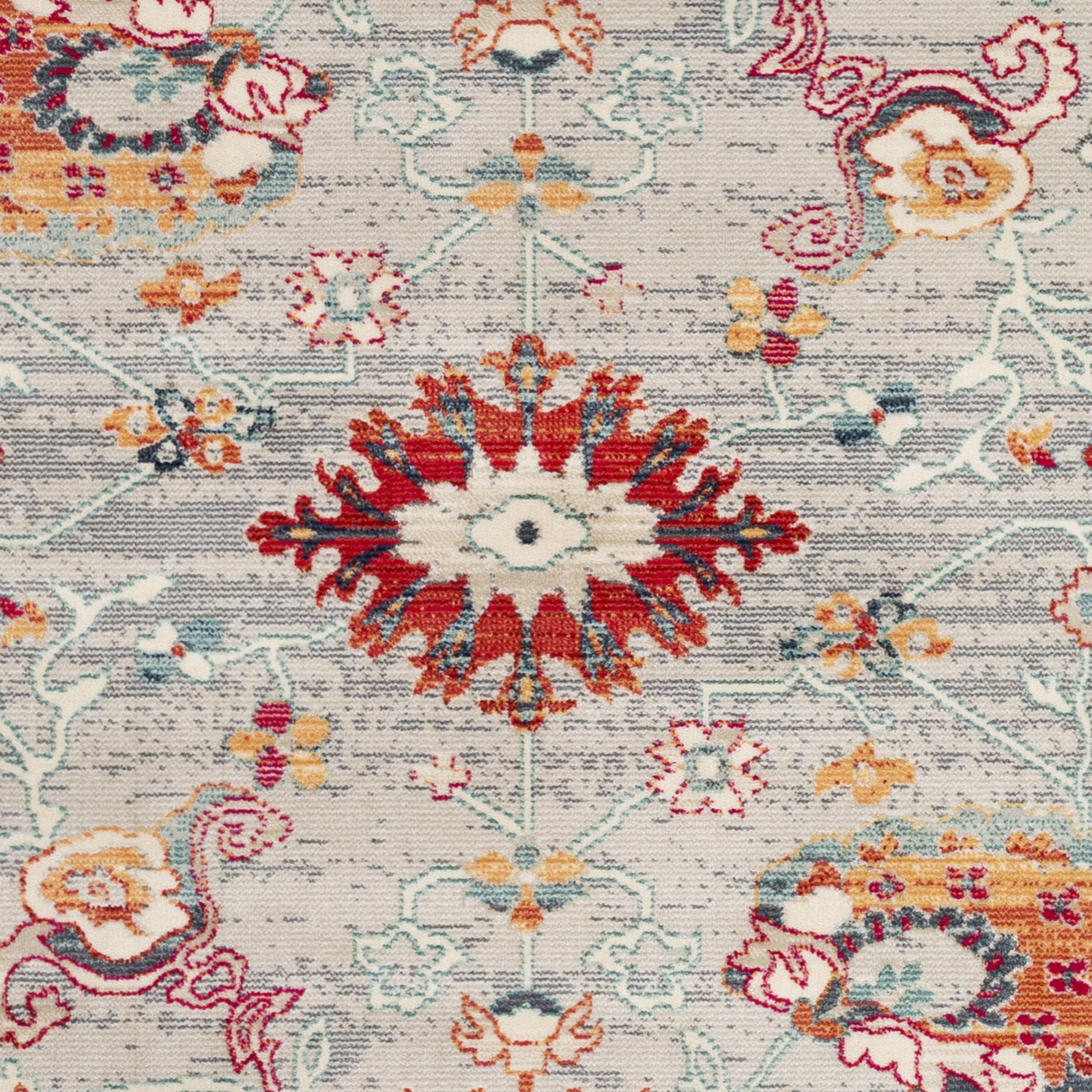 Bohemian Red Indoor 8'10" x 12'9" Machine Woven Rug - Image 6