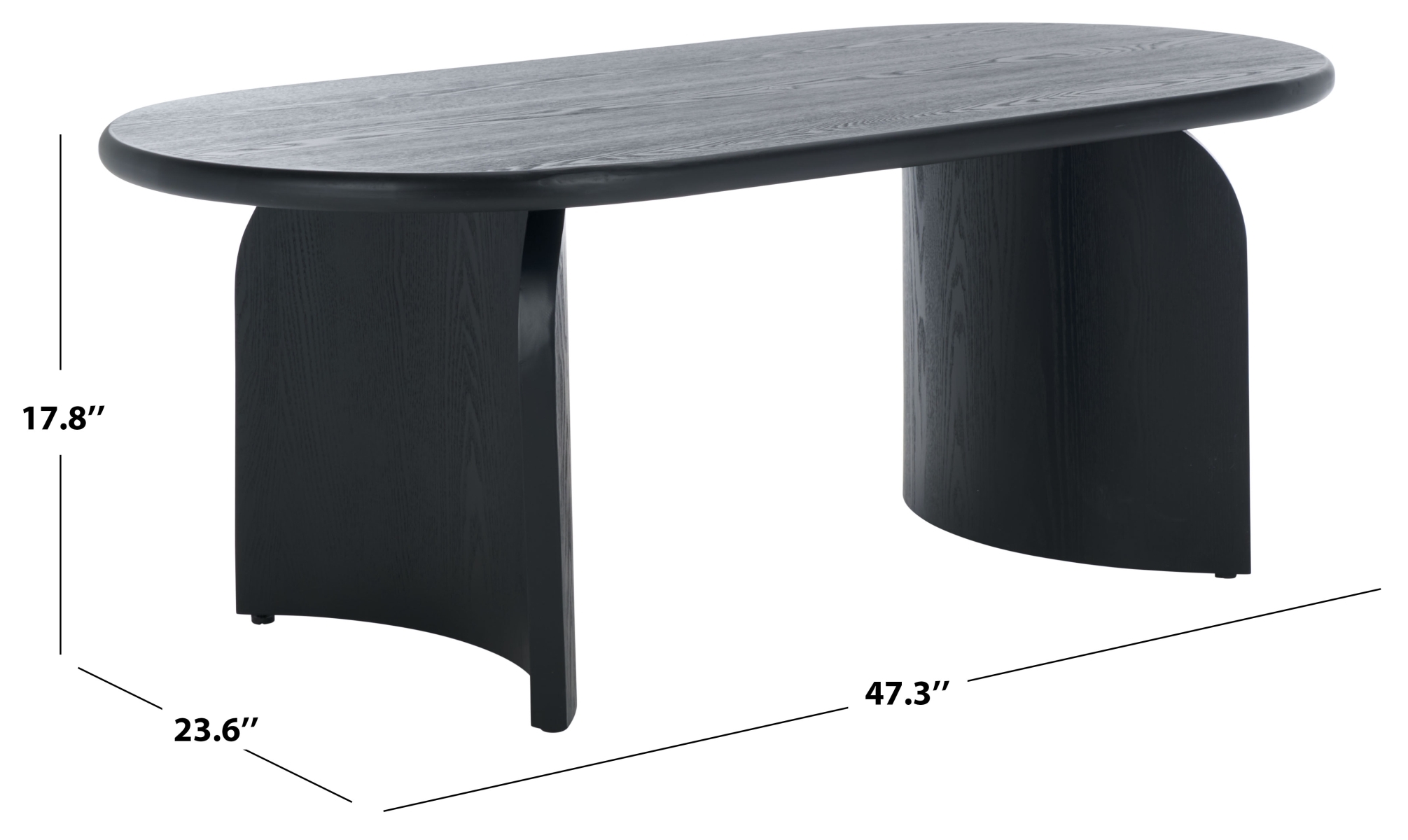Chakun Coffee Table - Black - Safavieh - Image 6