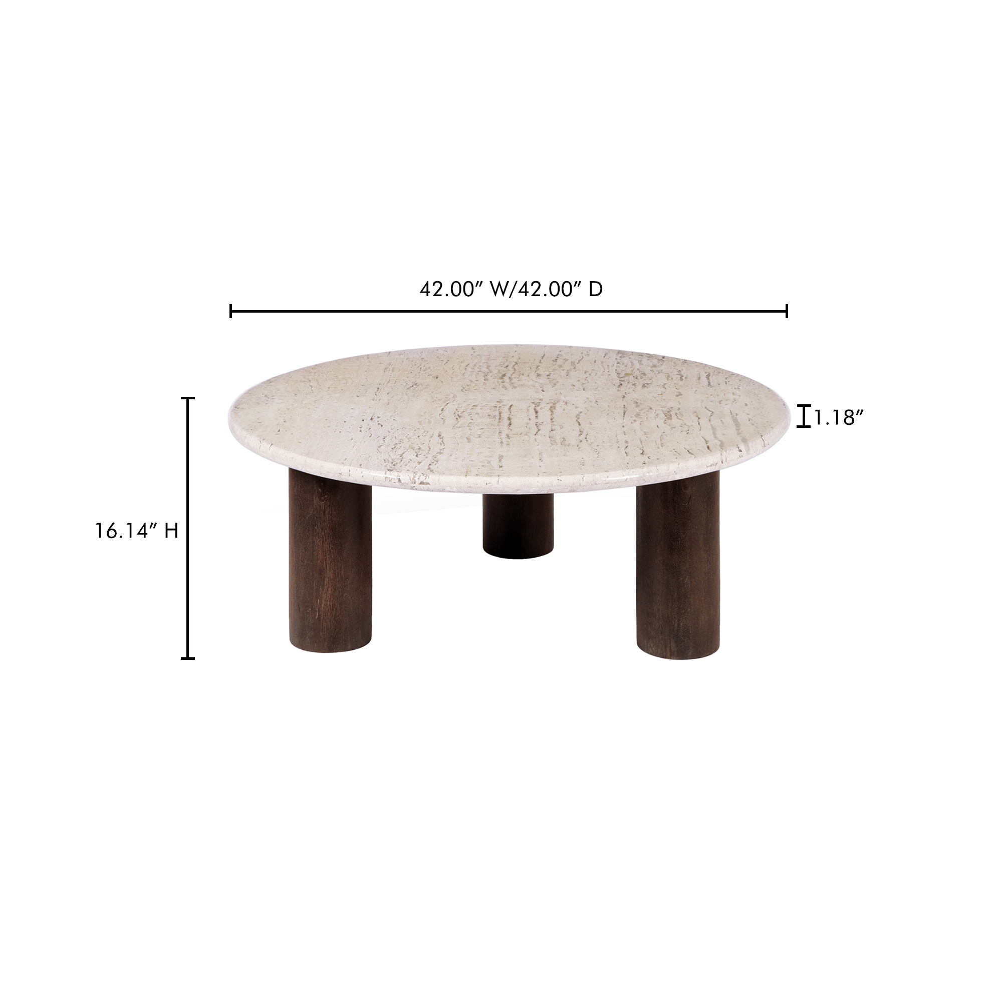 Landon Coffee Table Beige Travertine - Image 9