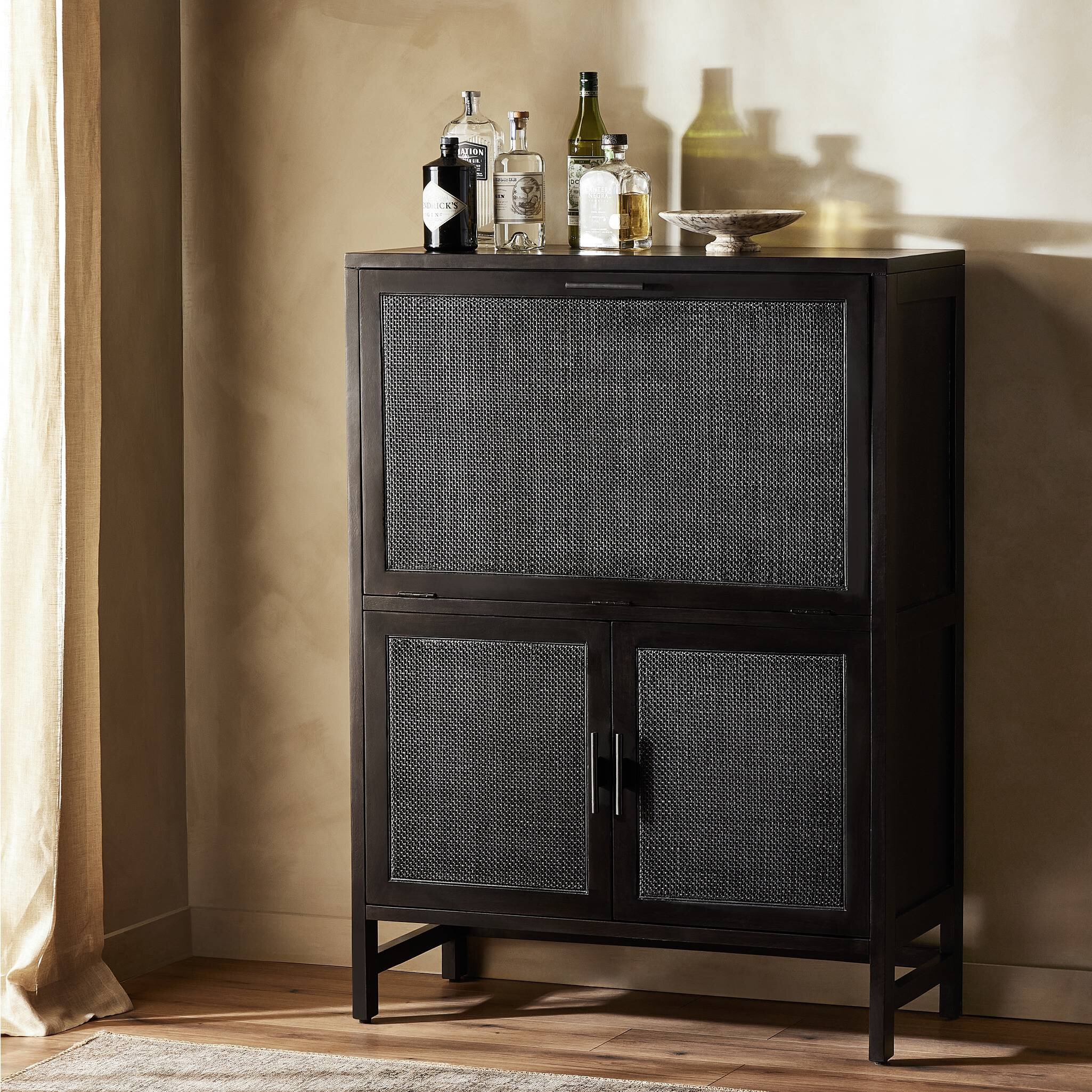 Caprice Bar Cabinet - Black Wash Mango - Image 0