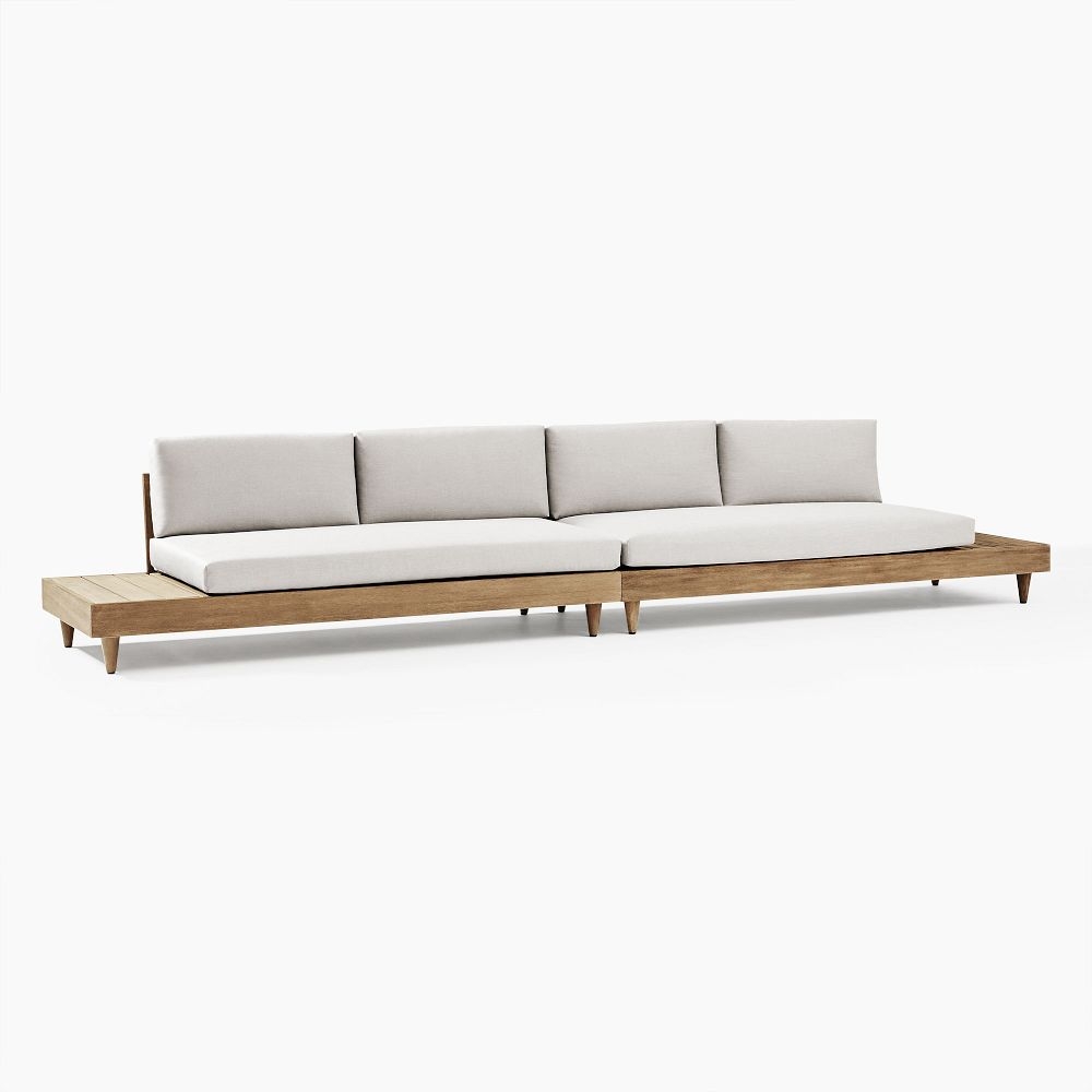 Portside Low Outdoor 2 Piece Sectional, Driftwood - Image 0