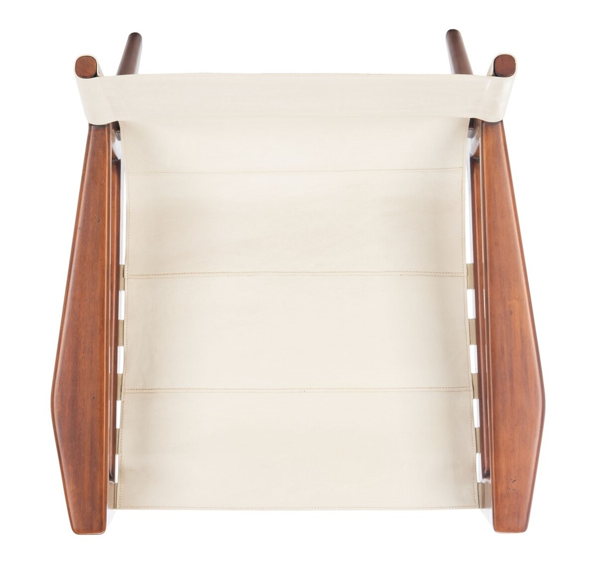 Culkin Leather Sling Chair - White - Safavieh - Image 6