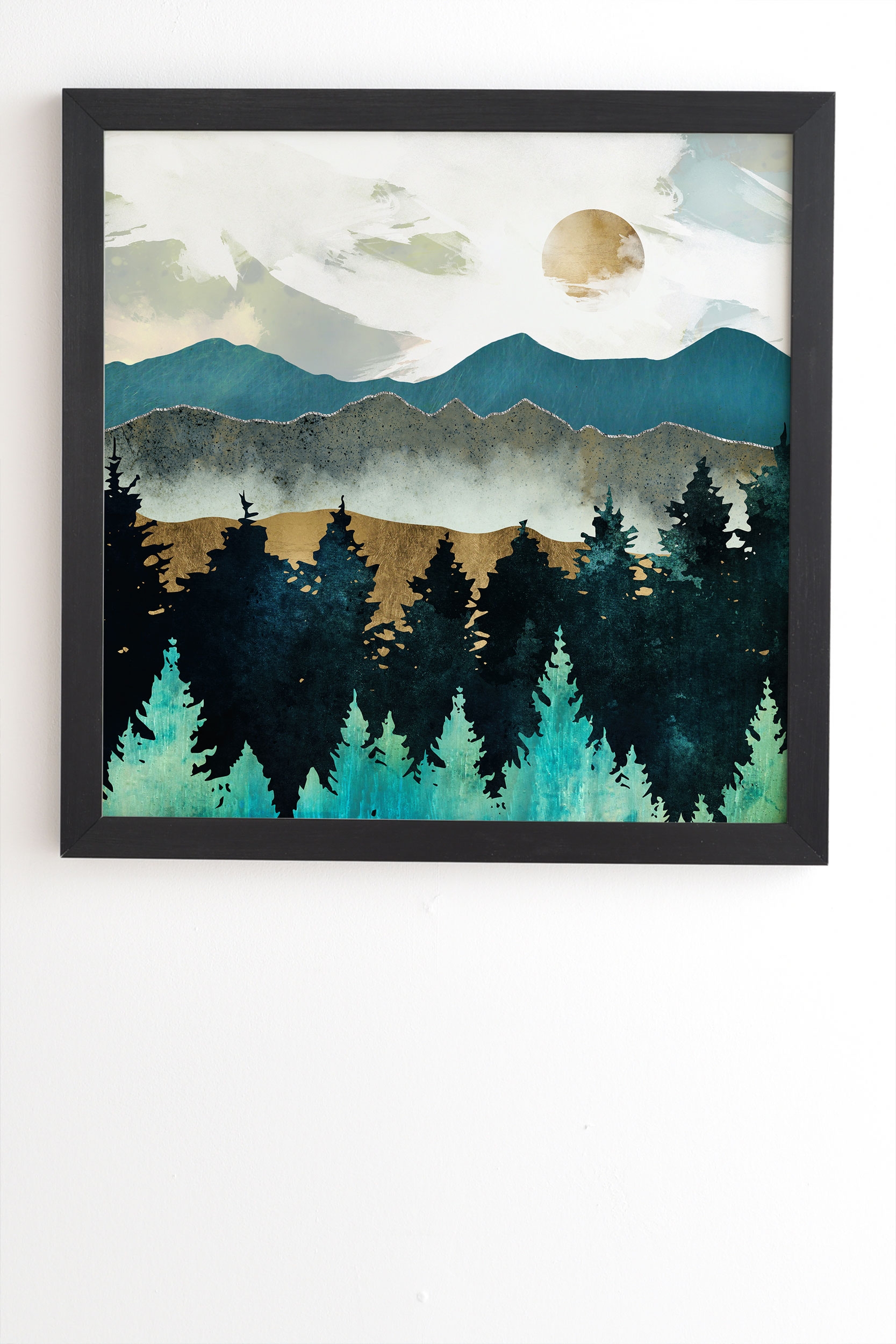 Forest Mist by SpaceFrogDesigns - Framed Wall Art Basic Black 20" x 20" - Image 1
