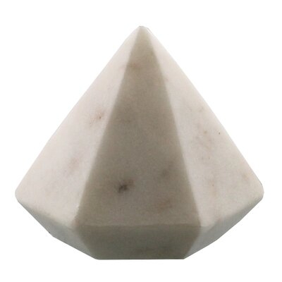 O"Hare Diamond Shape Geometric Marble Object Sculpture - Image 0