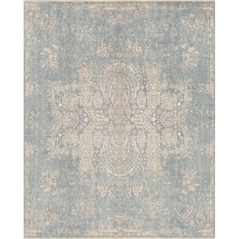 Samad Rugs Nirvana Couture Oriental Blue/Beige Area Rug Rug Size: Rectangle 9' x 12' - Image 0