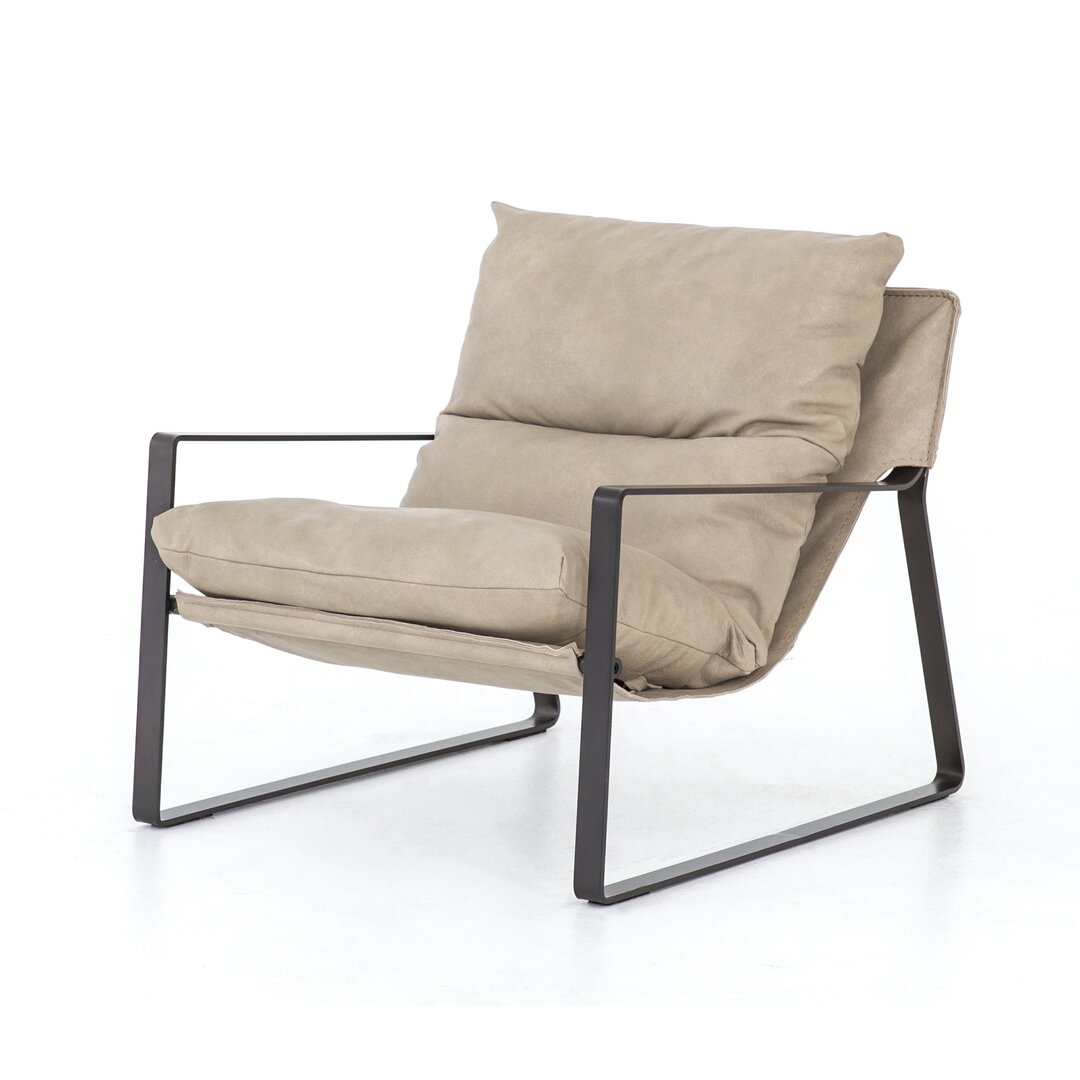 Four Hands Emmett 29 Wide Top Grain Leather Armchair - Image 0