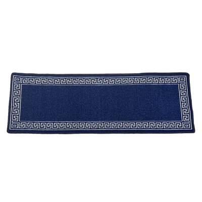 Mercer41 Alishka Collection Modern Door Mat 20" By 59" Inches (Blue) - Image 0