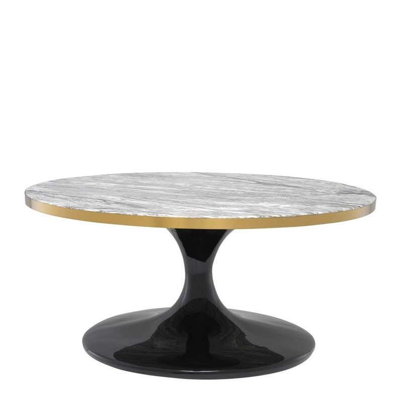  Parme Coffee Table Size: 16" H x 36" W x 36" D, Color: Gray - Image 0