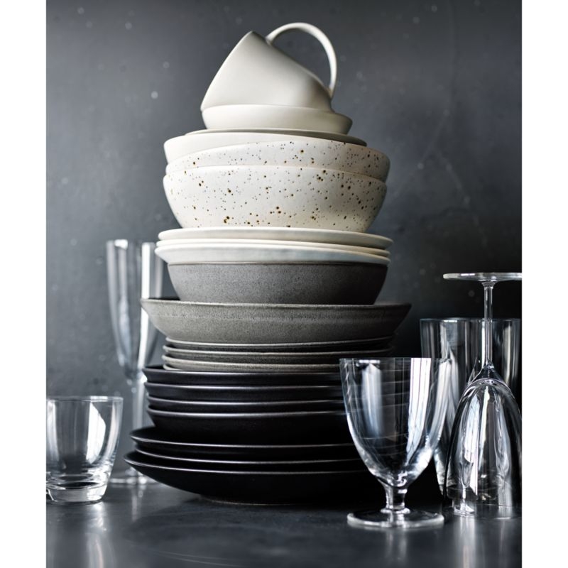 Craft Matte Black Stoneware Coupe Dinner Plates, Set of 8 - Image 2