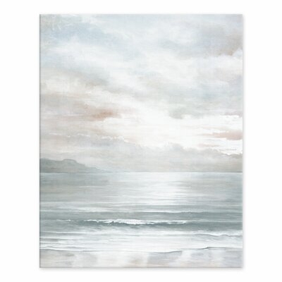 Gray Sky Morning Coast Tabletop Canvas - Image 0