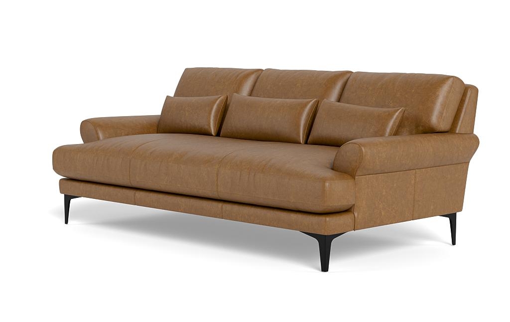 Maxwell Leather Loveseat by Apartment Therapy - Image 2