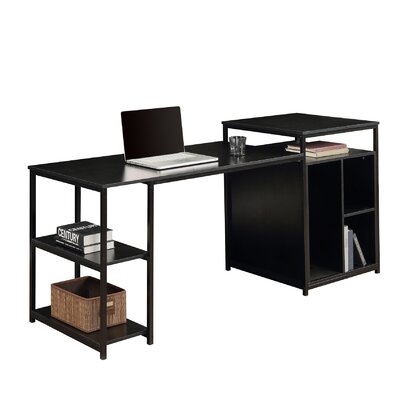 Modern Multi- Purpose Home Office Computer Desk With Storage Shelf,Stylish And Simple Writing PC Table(Brown) - Image 0