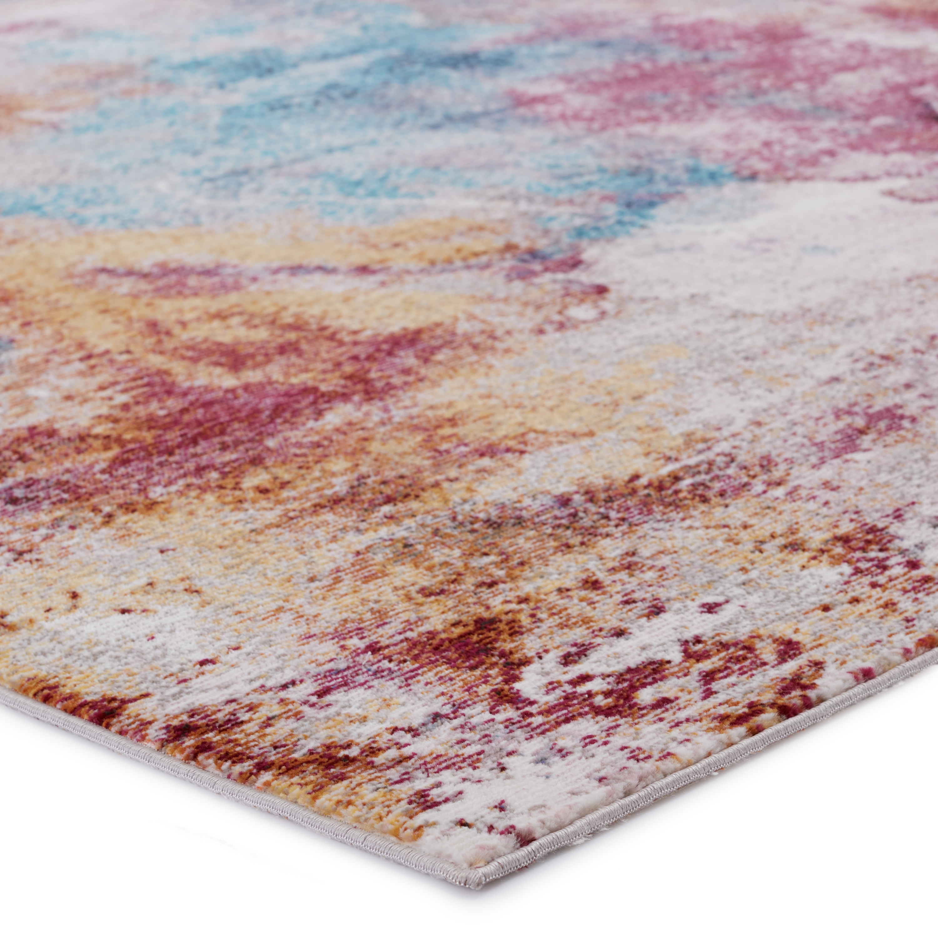 Vibe by Comet Abstract Multicolor/ Red Area Rug (9'X12') - Image 1