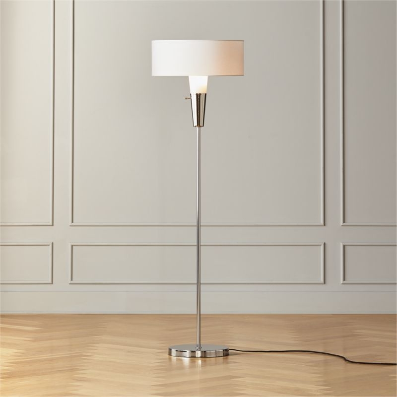 Exposior Polished Nickel Floor Lamp Model 2001 - Image 1