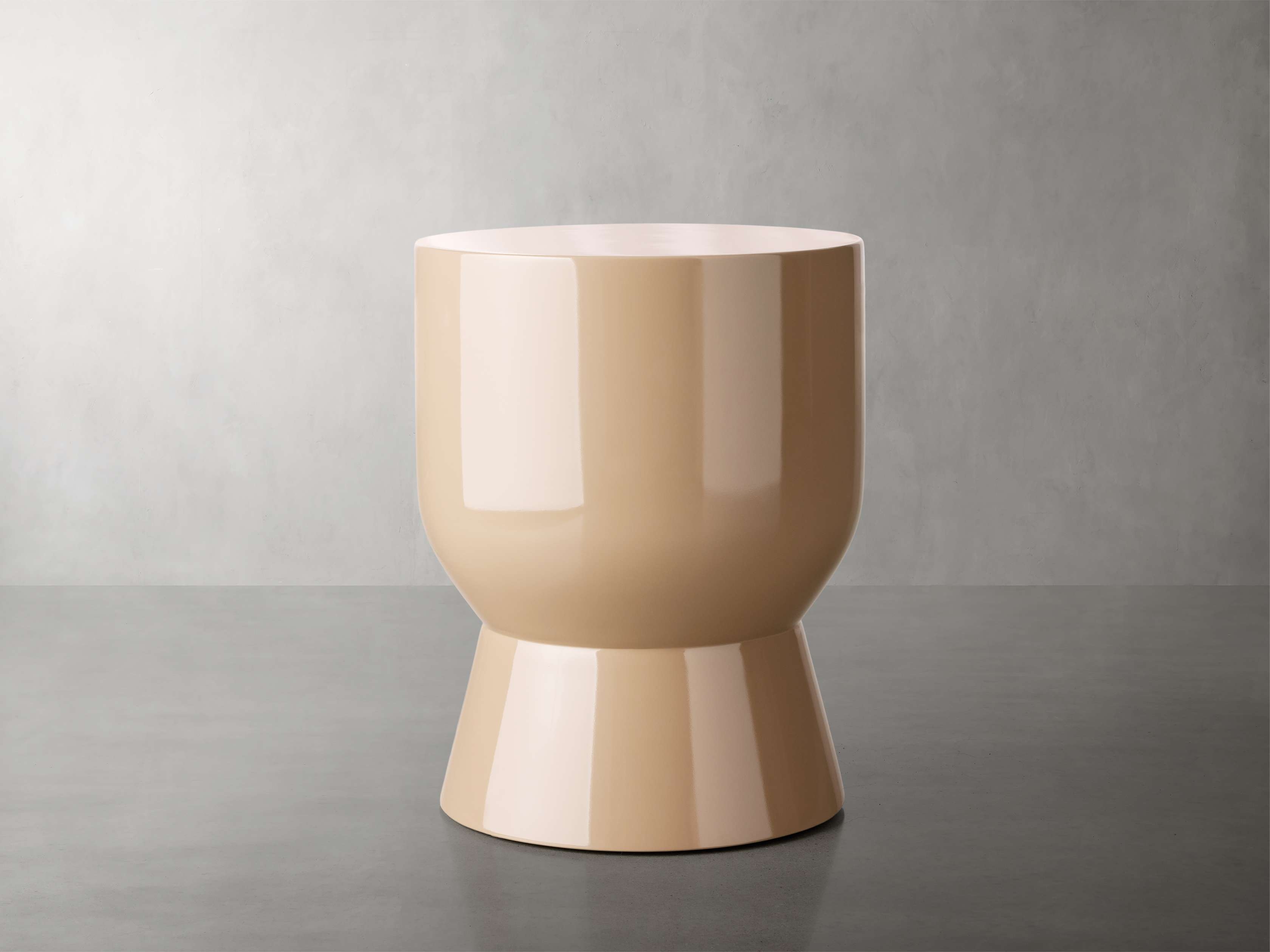 Bridgers Lacquer Stool in Wood Gray - Image 0