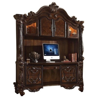 Scrolled and Molded Executive Desk with Hutch - Image 0
